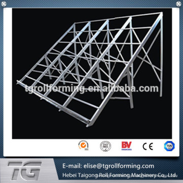 Hebei PV suporte de estrutura de suporte de energia solar fotovoltaica máquina de perfil de aço formando máquina com flexibilidade de usinagem completa